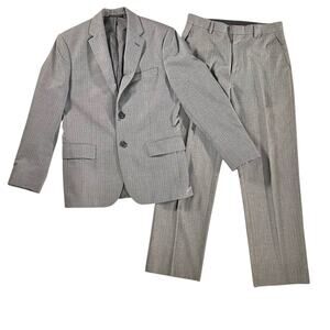 Banana Republic Modern Fit Gray Herringbone Wool-Blend Suit 30x30 38S